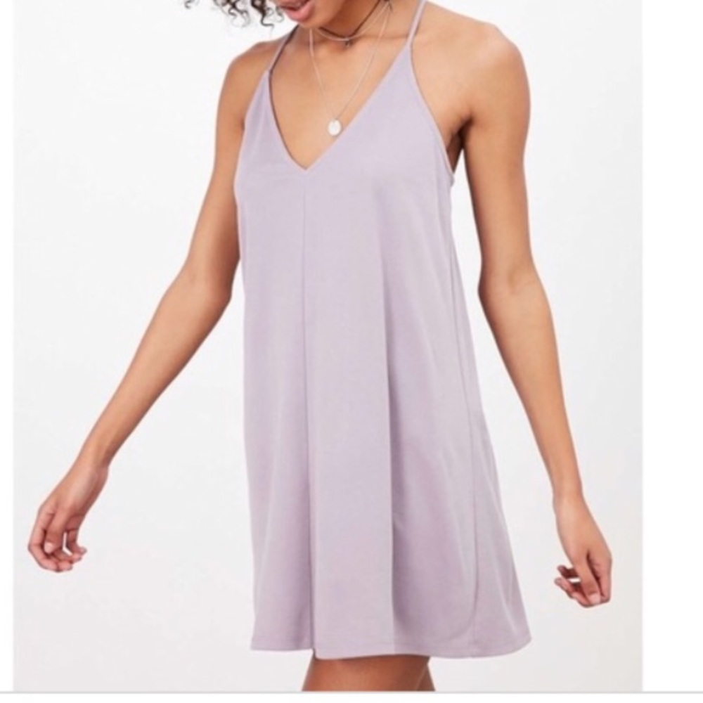 UO Silence + Noise Dusty Pink Y-neck strap Dress - Picture 5 of 5